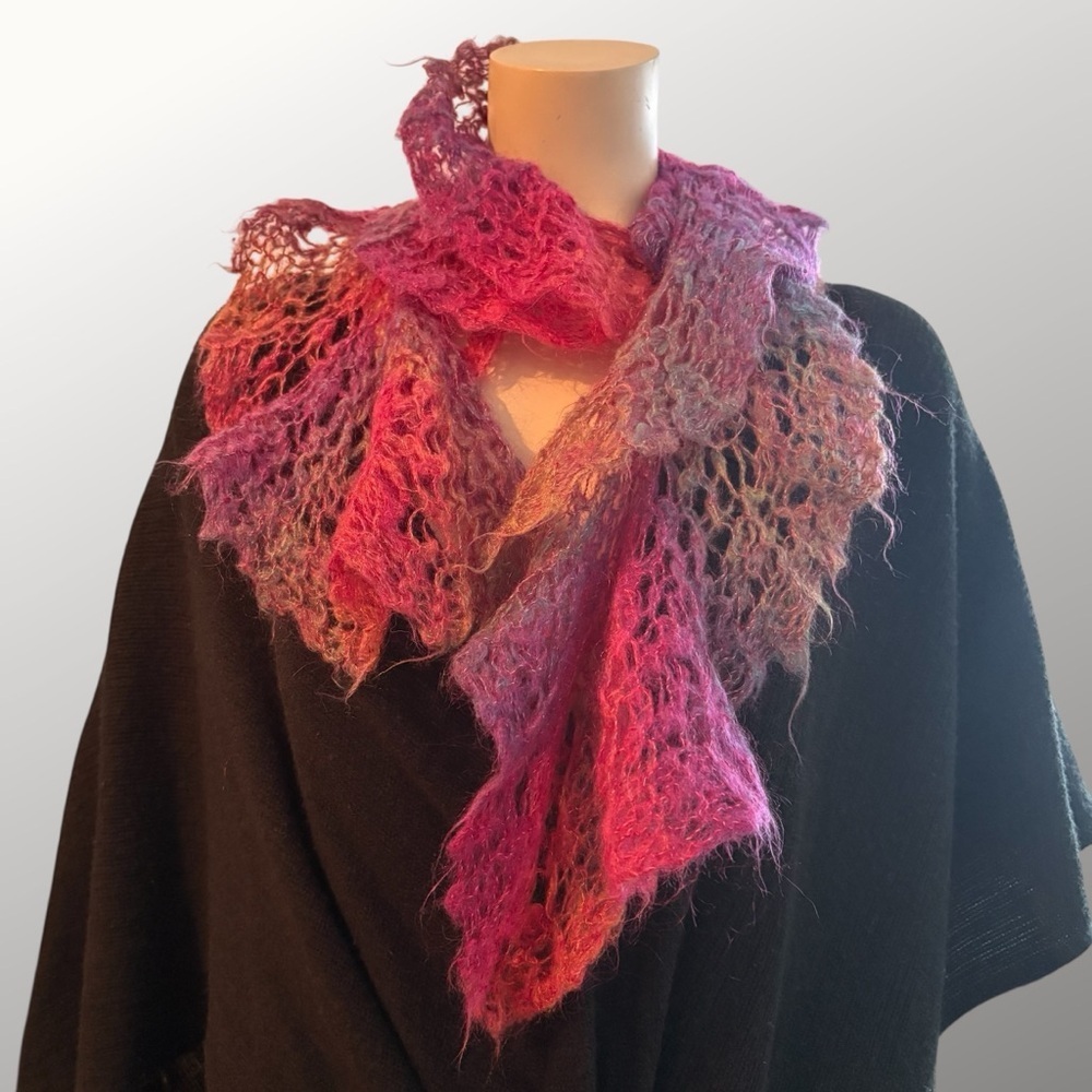 Crochet Multicolor Scarf - Picture 3 of 7